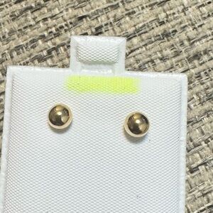 14K Solid Gold 5mm Ball Stud Earrings
